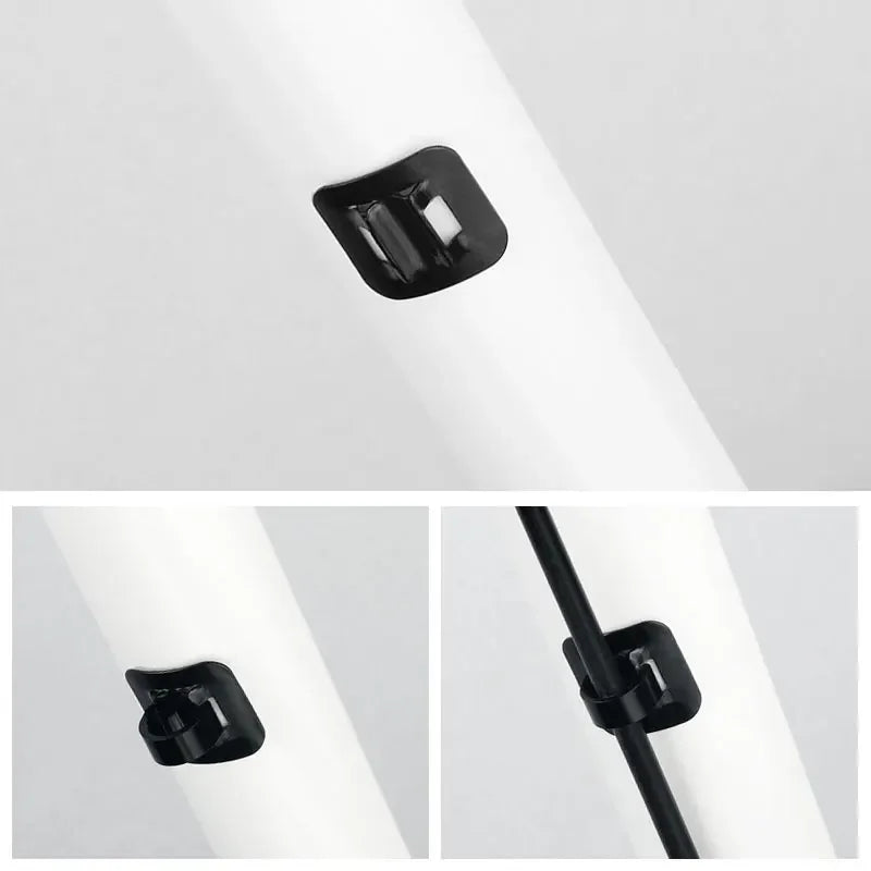 Road MTB Bicycle Cable Clamps &ndash; Durable Aluminum Alloy with Adhesive Base
