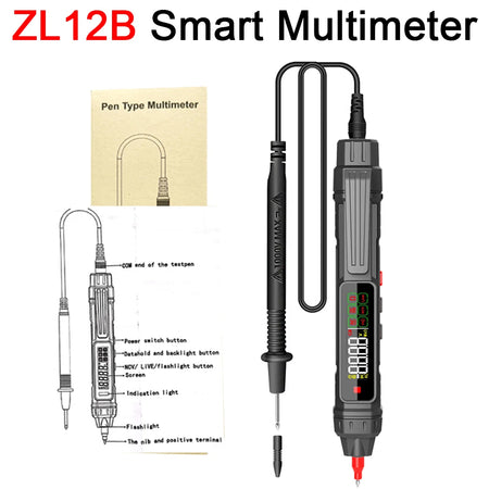 Smart Digital Multimeter 6000 Counts | High Precision Auto Range Voltage Detector ZL12B / CHINA