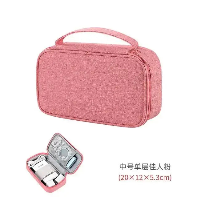 Fashion Organizer Bag Pouch &ndash; Waterproof Travel Case Pink - M