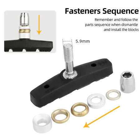 Deemount BRK-007 60mm V-Brake Pads &ndash; All Weather Performance
