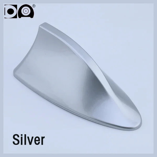 Universal Shark Fin Antenna &ndash; Enhanced FM/AM Radio Signal Silver