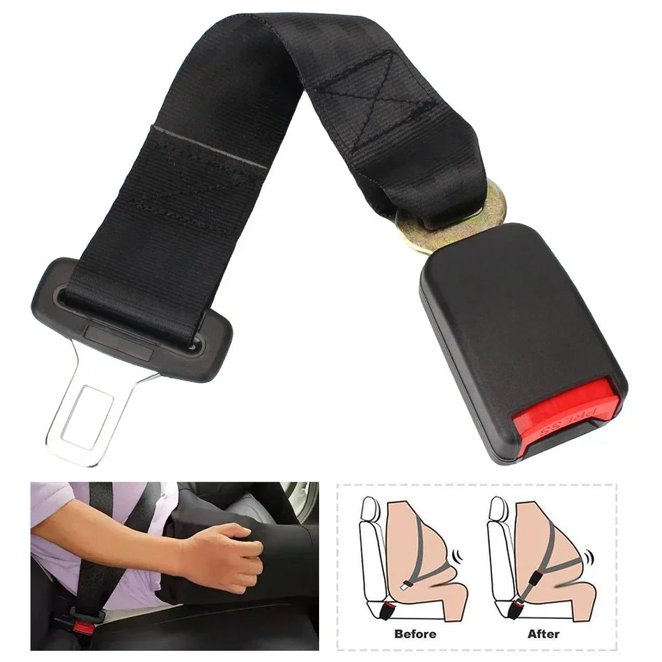 Extensie pentru centura de siguranță auto cu clip pentru limbă de 20-22mm, oțel inoxidabil și ABS