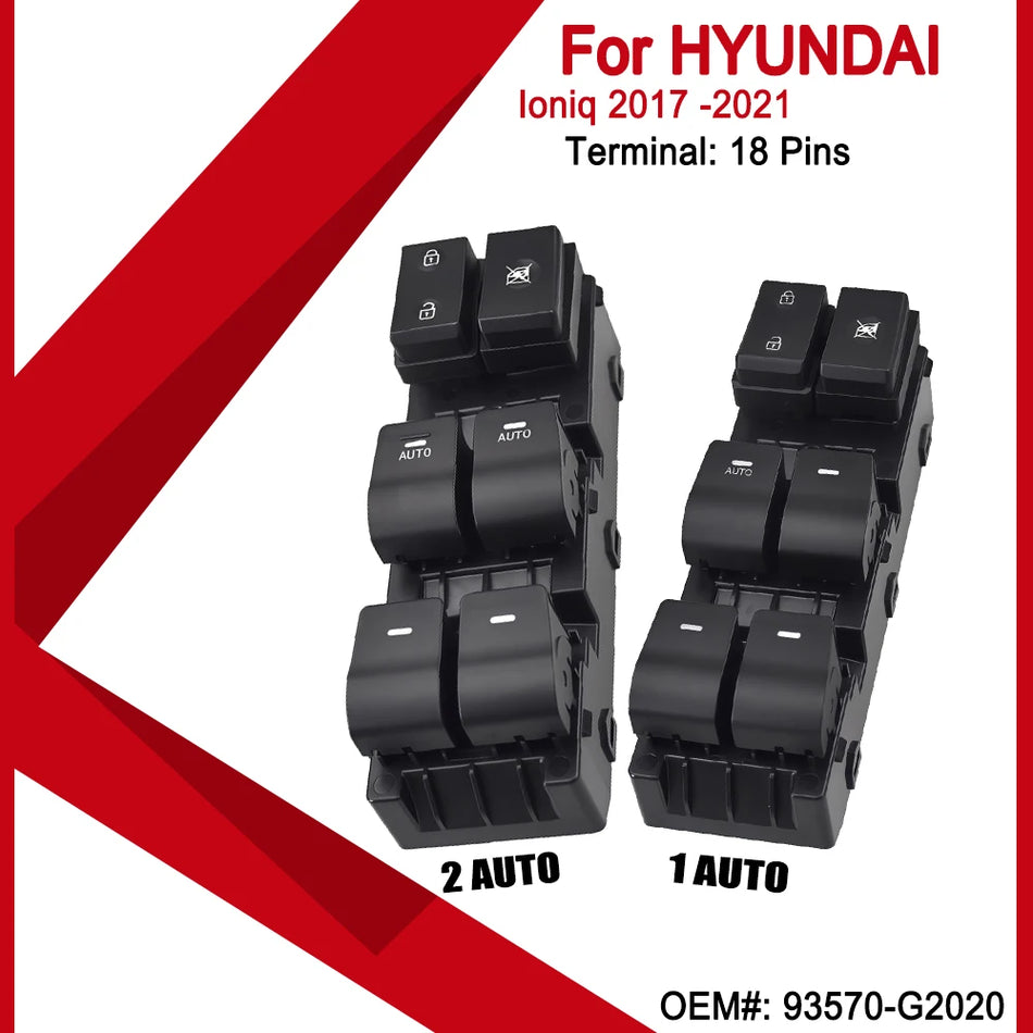 Peamine Elektriline Akna Juhtimise Lüliti 6 Nuppu Hyundai Ioniq 2017-2021
