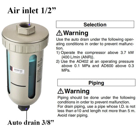AD402-04 Pneumatic Auto Drain Valve &ndash; Oil Water Separator