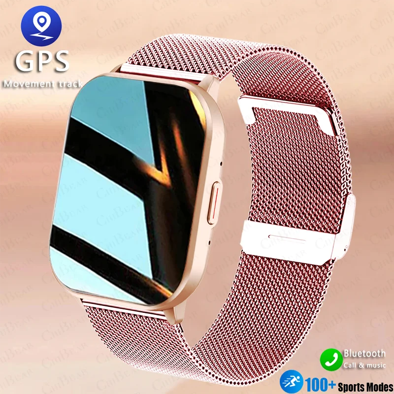 2024 New Watch 2 Smartwatch Women 100+ Sports Modes Sleep Monitoring GPS AMOLED Display SmartWatch For Xiaomi Android For IOS