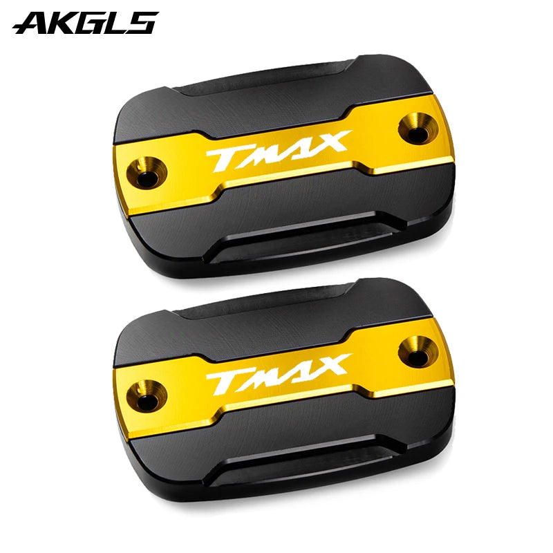 Yamaha TMAX Brake Fluid Tank Cap &amp; Filler Cap Set by AKGLS two golden