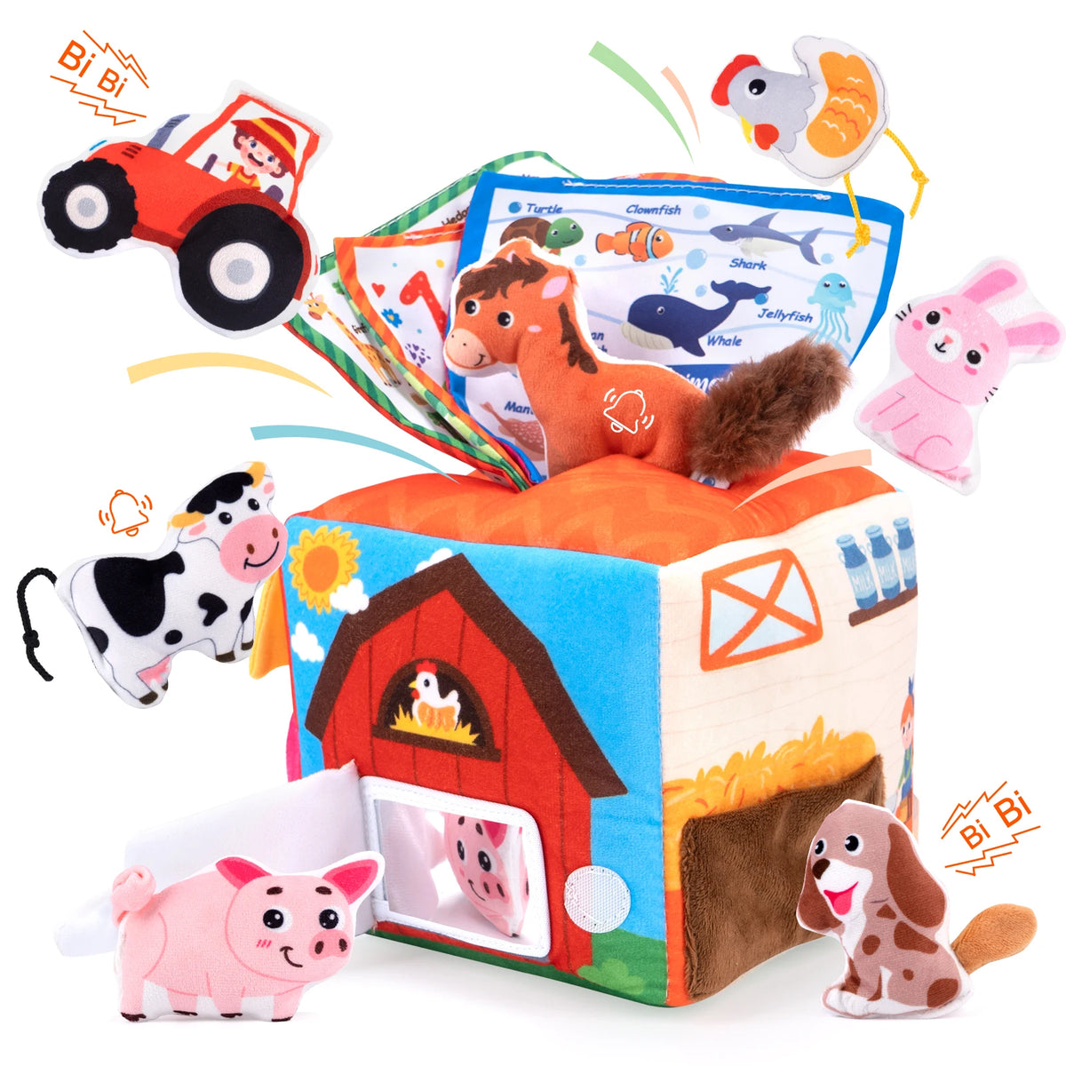 Coolplay Baby Soft Plush Animals Set &ndash; Fun Hand-Eye Coordination Training B with box