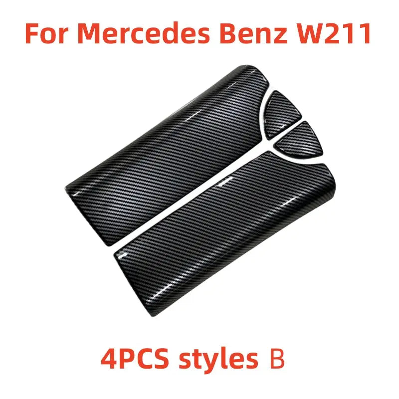 Carbon fiber Car Center Console Lid panel Armrest Box Trim Protective Cover Stickers For Mercedes Benz E class W211 2003-2008 by InterCyprus Trading Ltd