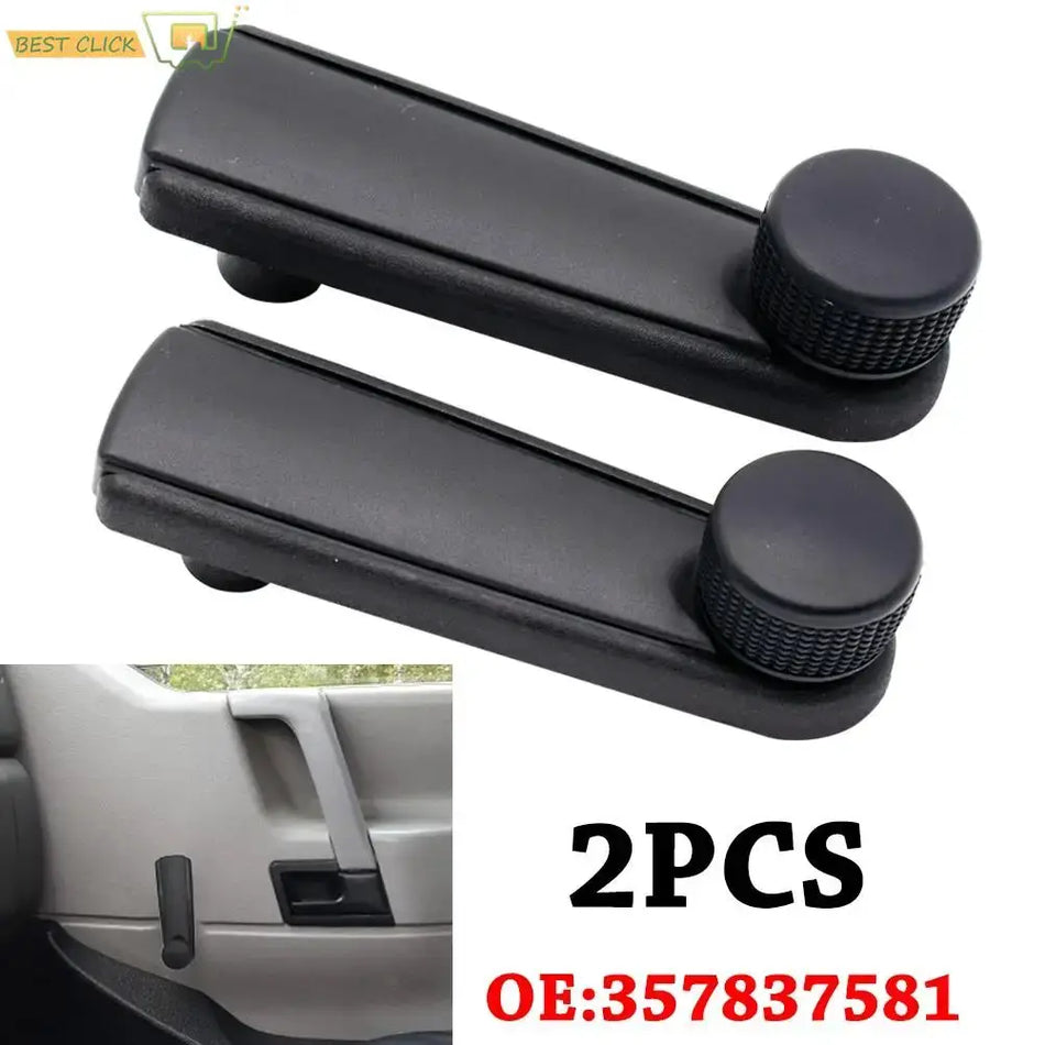 2PCS Window Winder Handle Crank Crankshaft Manual Left Right Repair 357837581 For VW Transporter T4 1990-1994 Passat 1982-1992 by InterCyprus Trading Ltd