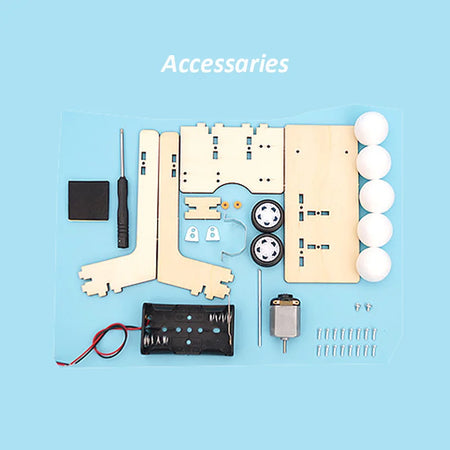 DIY Eco-Friendly Wooden STEM Science Kit: Pitching Machine Puzzle for Kids&rsquo; Educational and Experimental Play