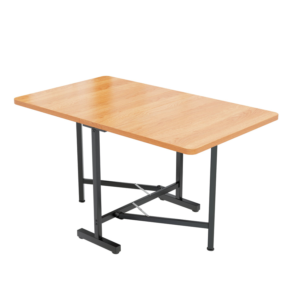 Tavolo da Pranzo Estensibile 120x80cm Struttura Pieghevole in Lega
