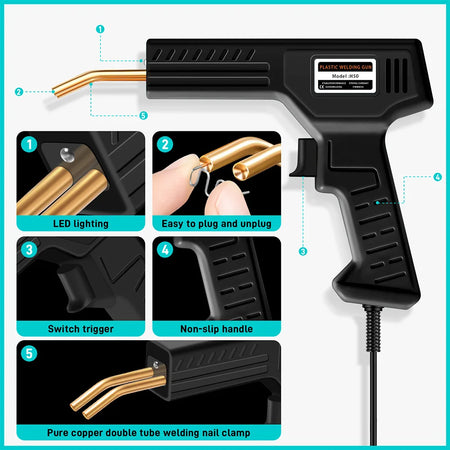 50W Plastic Welder Hot Stapler Kit for Easy Home DIY Car Bumper Repair