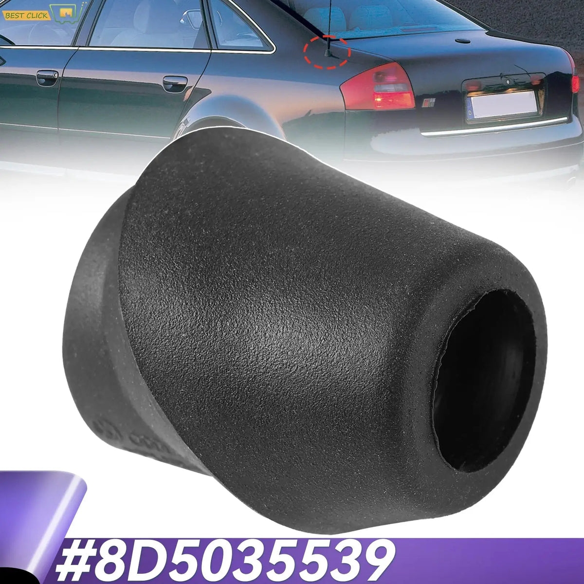 Car Antenna Base Waterproof Rubber Grommet Seal 8D5035539 Anti-Rust For Audi A6 C5 1998-2004 Also Fit For A8 S8 2010-2013 by InterCyprus Trading Ltd