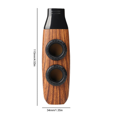 Double Hole Kazoo &ndash; Compact Portable Instrument For Ukulele Light Brown 1PC / CHINA