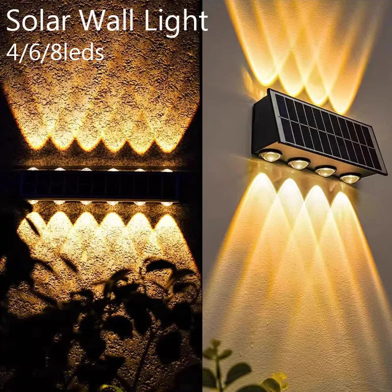 Outdoor Floodlight 4/6/8LED Solar Wall Lamp &ndash; Weatherproof