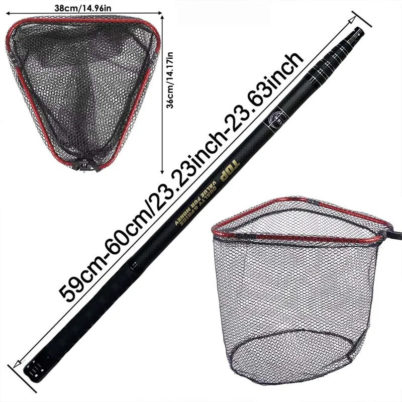 MBLN Portable Carbon Fiber Fishing Net with Retractable Alloy Head CW09T04S 3