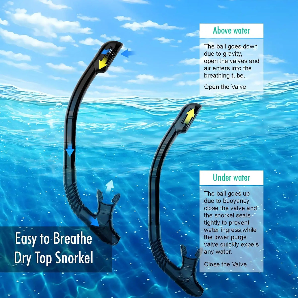 Premium 180&deg; Panoramic Snorkeling Gear with Anti-Fog Dry Top Snorkel
