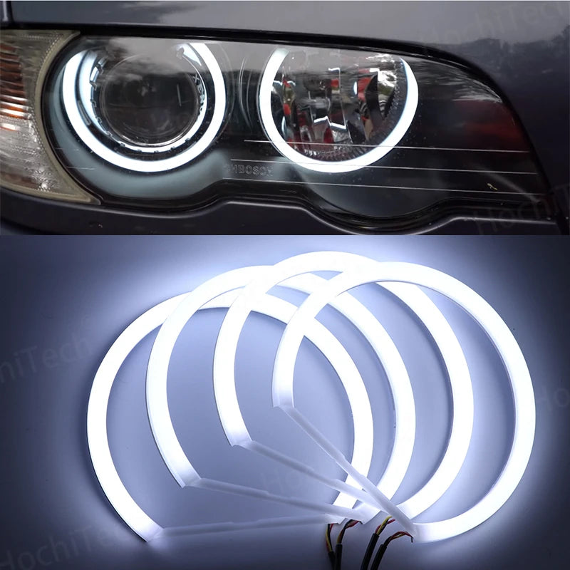 Anneaux halo de phare LED blanc pour BMW E46 Série 3 Berline Coupé