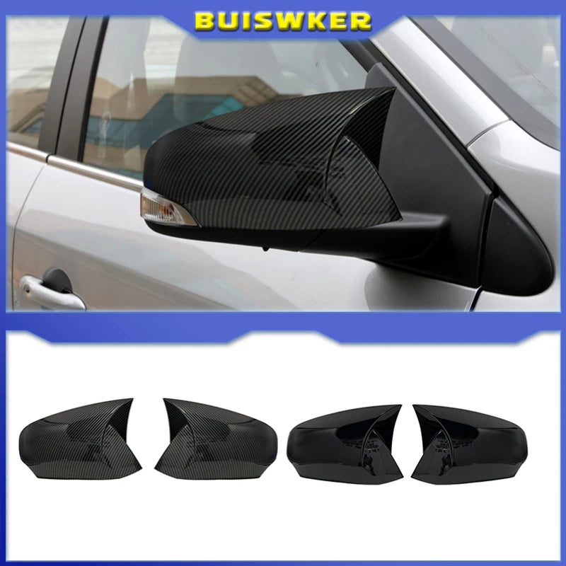 Capas de Espelho com Design de Morcego Renault Fluence 2010 2016 Pretas