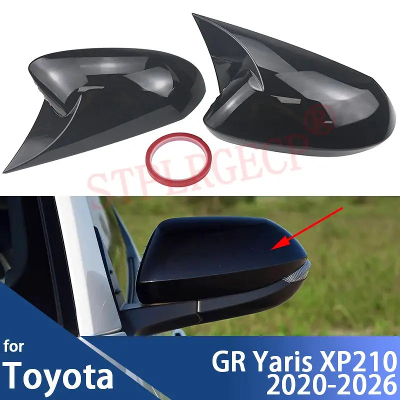 Rearview Side Wing Mirror Cover Cap Glossy Black Add-on M Style Shell for Toyota GR Yaris RZ RC XP210 2020-2025 2026 by InterCyprus Trading Ltd