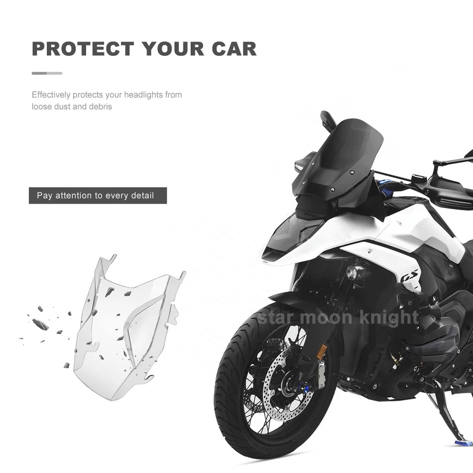 Tampa de Proteção para Farol BMW R1300GS, Escudo Protetor para Luzes Frontais, Instalação Fácil