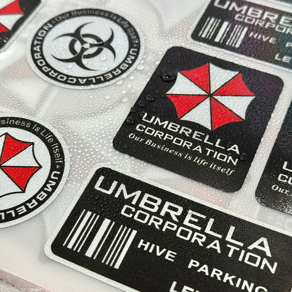 Reflective Resident Evil Umbrella Decals for Motorcycles &amp; Helmets