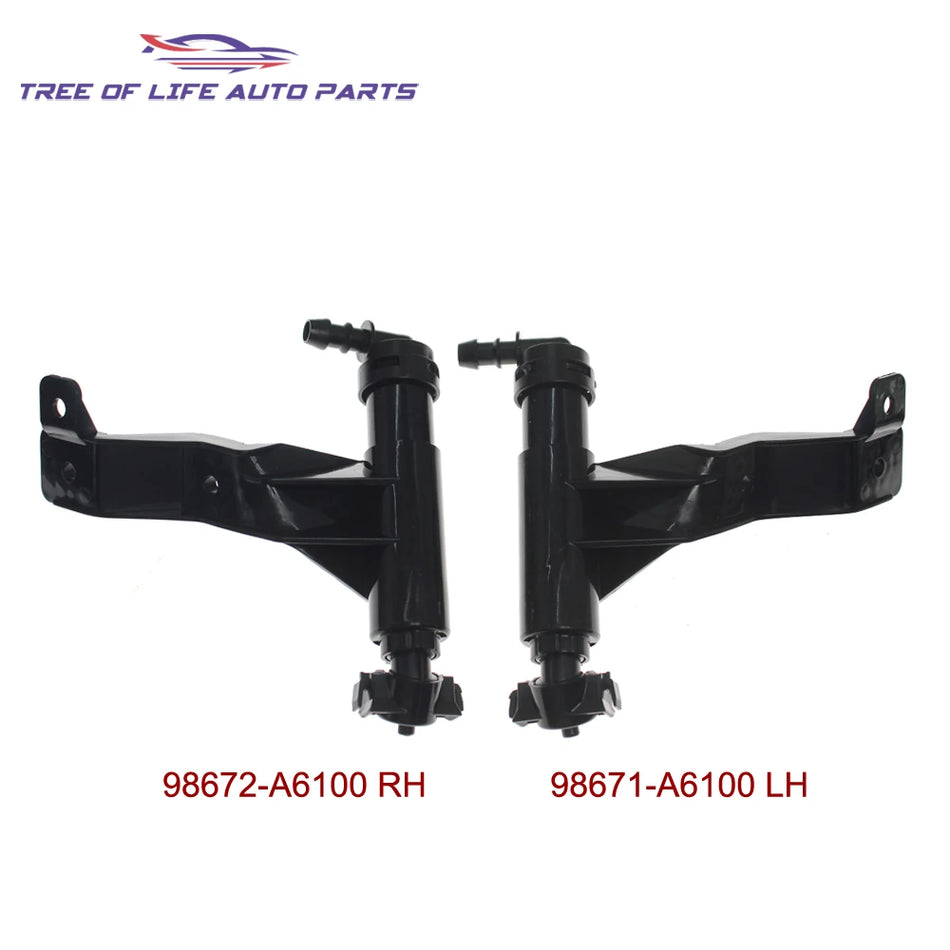 Капак на дюза за измиване на предни фарове, резервна част за Hyundai I30, черен, комплект от 2017-2020