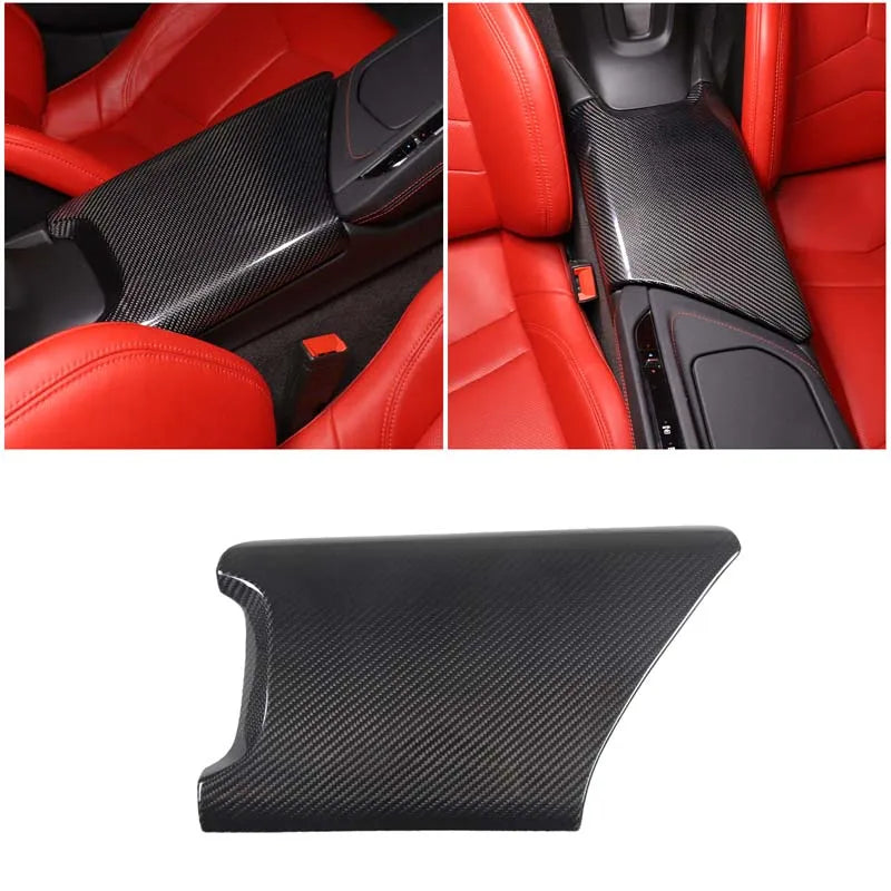 Pokrov naslonjala za roke iz ogljikovih vlaken za Corvette C8 konzolo