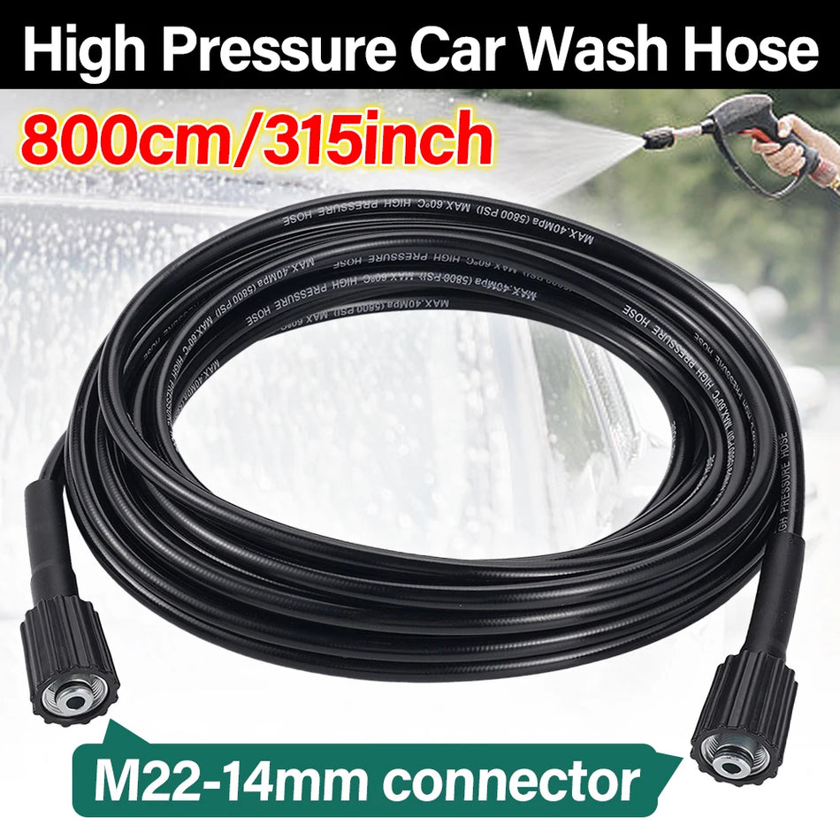 8m 5800 PSI Aukšto Slėgio Automobilių Plovimo Žarna M22-14mm Jungtis