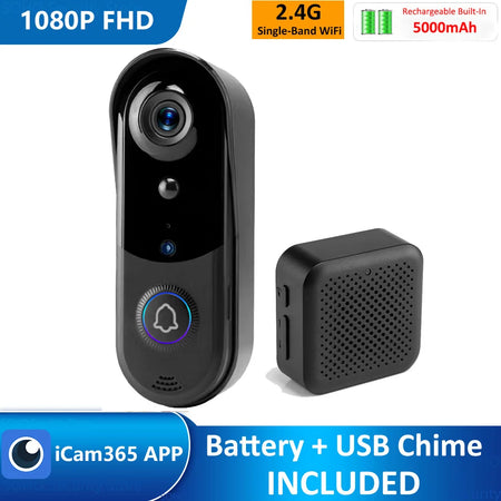 REHENTINT Smart Video Doorbell - Free Cloud Storage 1080P Doorbell