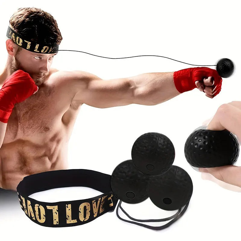 Balle de vitesse montée sur la tête pour l'entraînement de boxe, balle de réaction pour la coordination