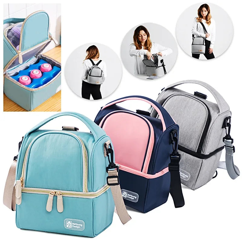 MilkMate Backpack &ndash; Double-Layer Insulation for Breast Milk Storage