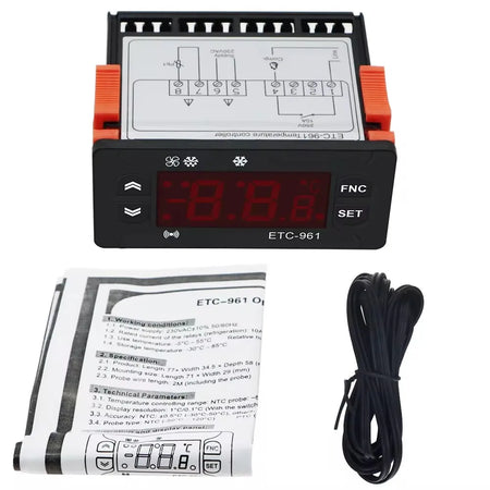 ETC-961 &ndash; 220V Thermostat Humidity Controller NTC Sensor 1pc