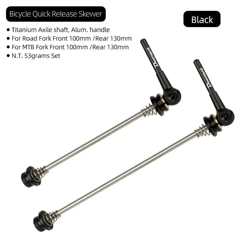 Quick Release Bicycle Skewer &ndash; Ultra Lightweight Titanium Alloy Design Black / CHINA