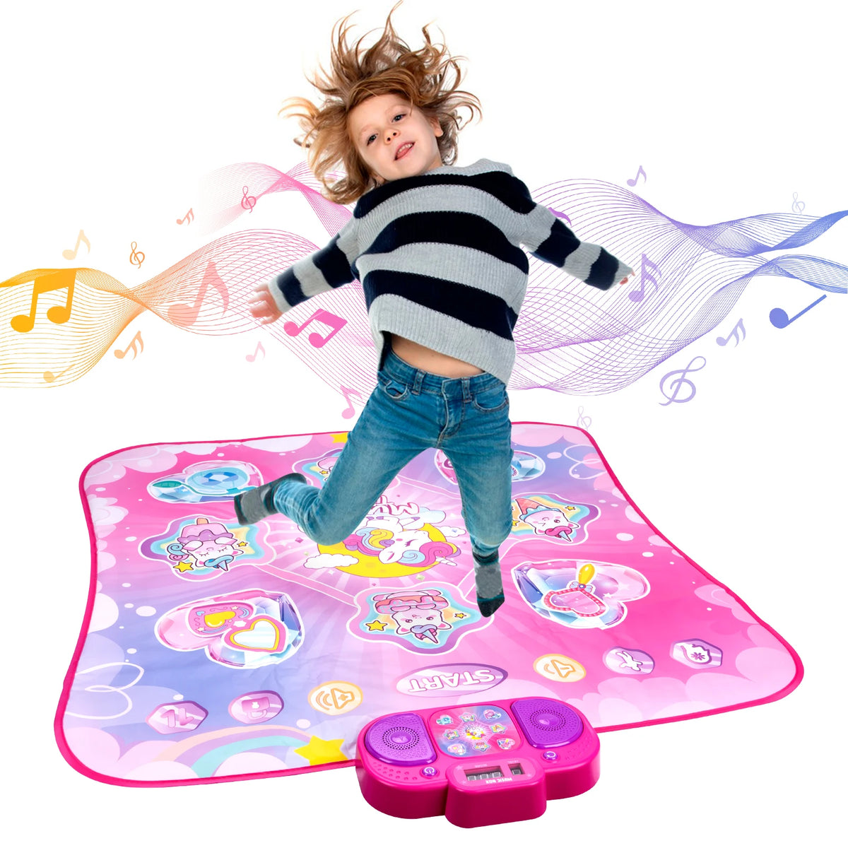 Dancing Blanket 106x80CM &ndash; Interactive Educational Dance Mat for Kids Single Pink