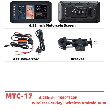EKIY Motorcycle GPS 6.25 Inch &ndash; Waterproof Carplay Display Screen MTC-17
