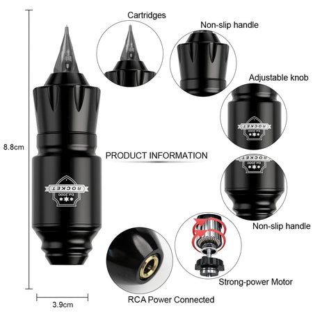 Rocket Tattoo Machine &ndash; Wireless Portable Convenience