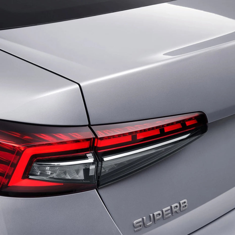 Стикер с лого за Skoda 3D ABS, Superb букви, сребрист или лъскав черен