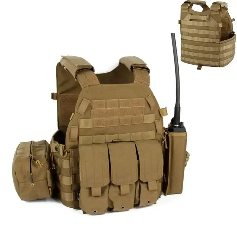 6094 Military Tactical Vest &ndash; Rugged Plate Carrier Design