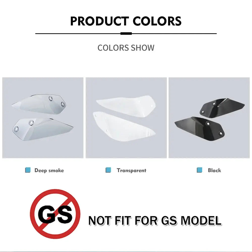 Motorcycle Windshield Windscreen Wind Side Deflector HandShield For BMW R1200GS Adventure R1200 R1250 GS adv GSA 2014-2023 2024 by InterCyprus Trading Ltd