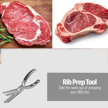 BBQ Rib Membrane Remover Stainless Steel Kit &ndash; Easy Prep