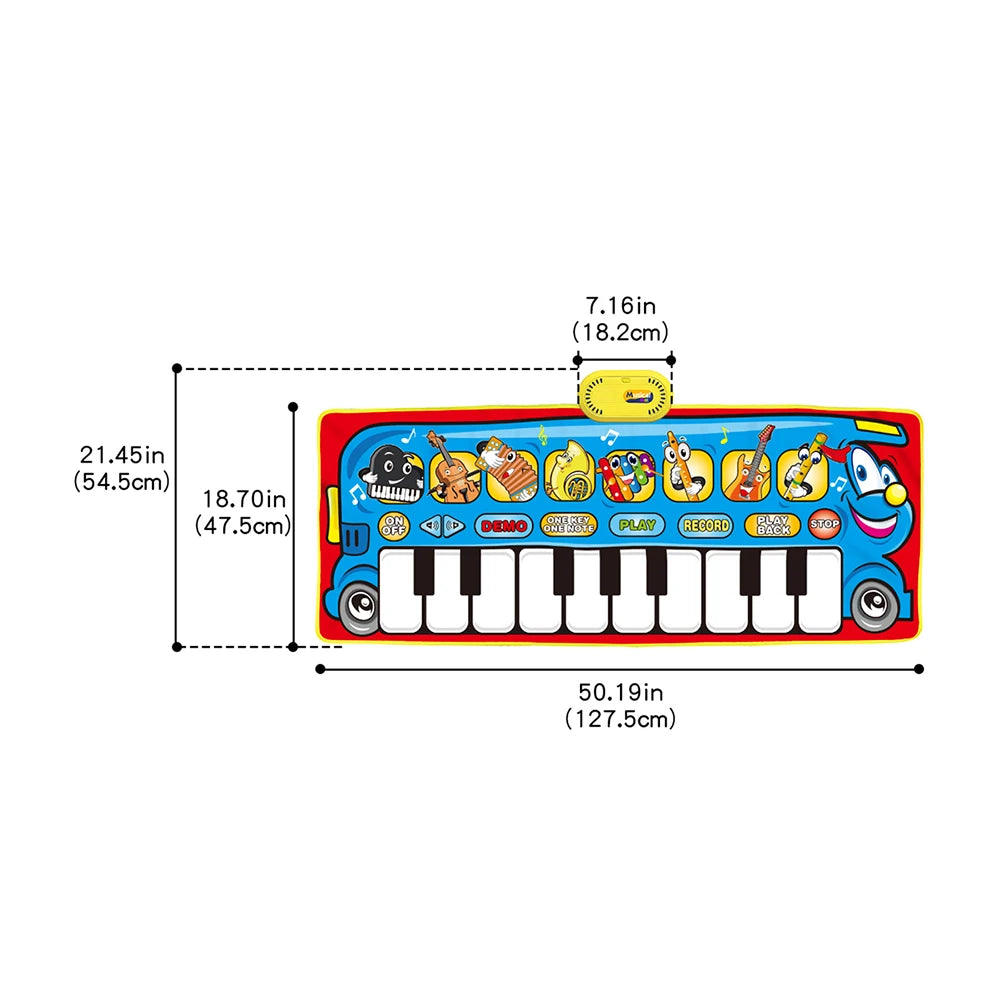Cartoon Musical Mat Keyboard Piano &ndash; Educational and Interactive Play for Kids