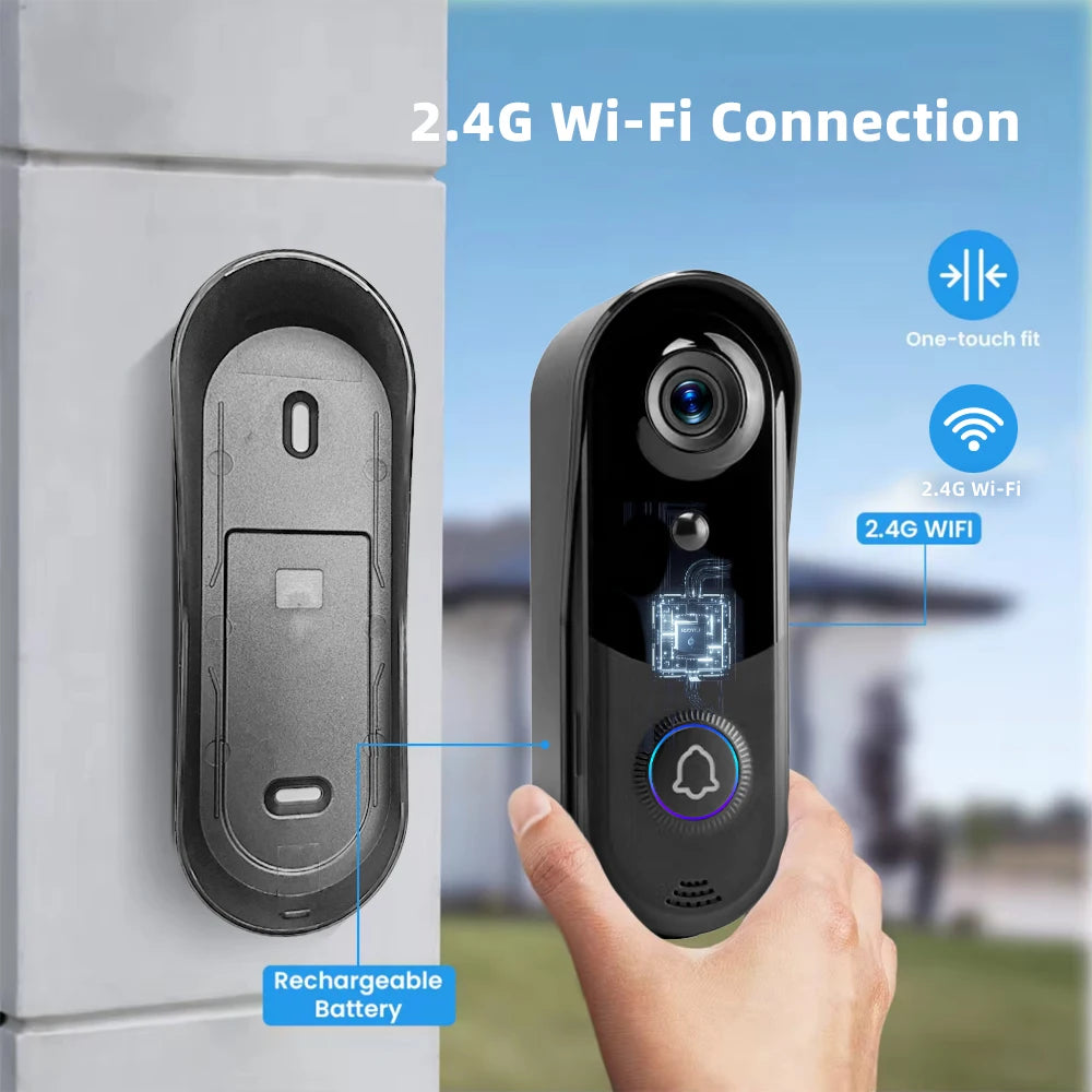 REHENTINT Smart Video Doorbell - Free Cloud Storage 1080P