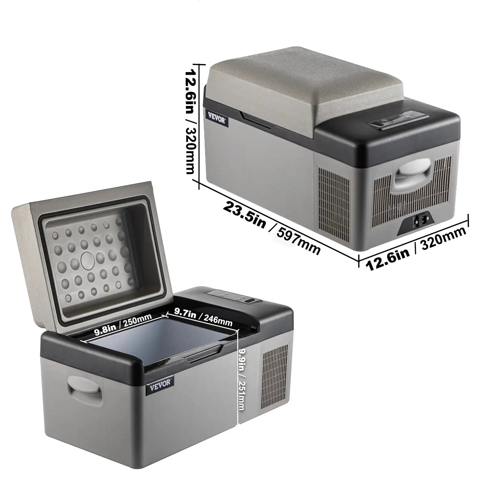 20 To 55L Portable Car Refrigerator 12 24V DC 110 240V AC