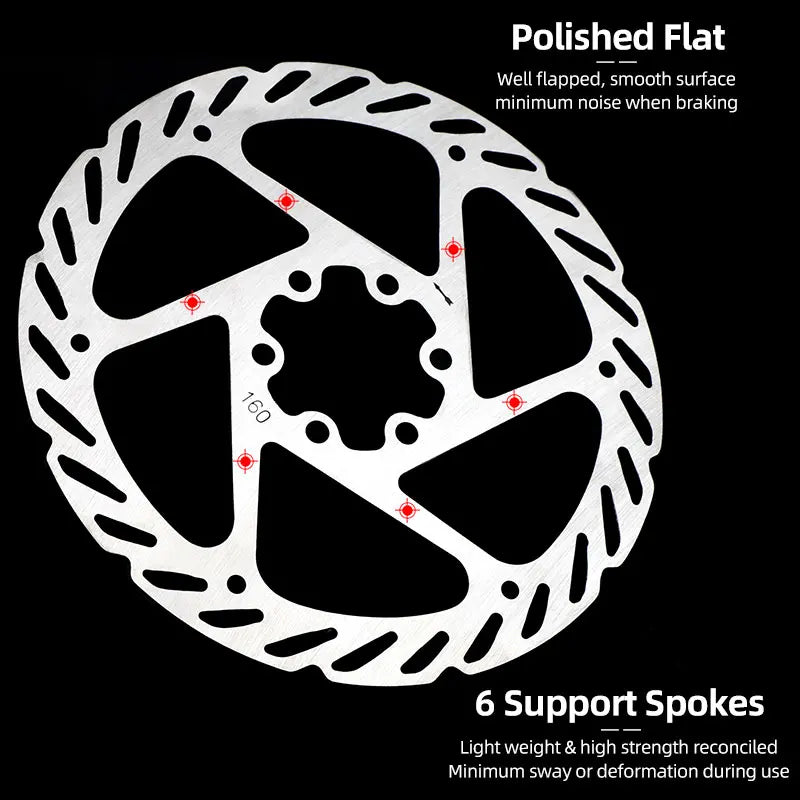 DEEMOUNT MTB Bike Disc Brake Rotor 160mm &ndash; Lightweight Stainless Steel with Quick Heat Dissipation