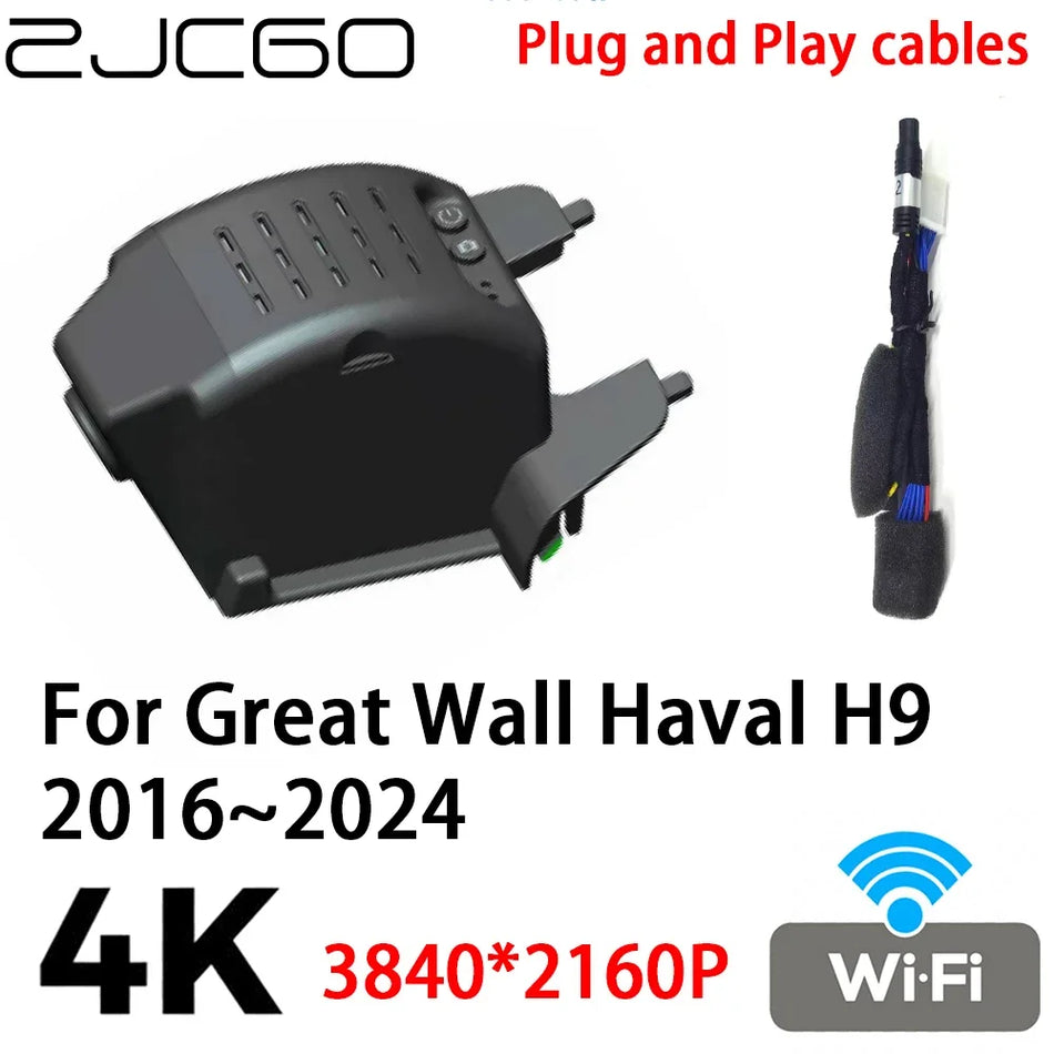 Bil Dash Cam 4K 3840x2160 Bredvinkel Ultra Slim för Haval H9