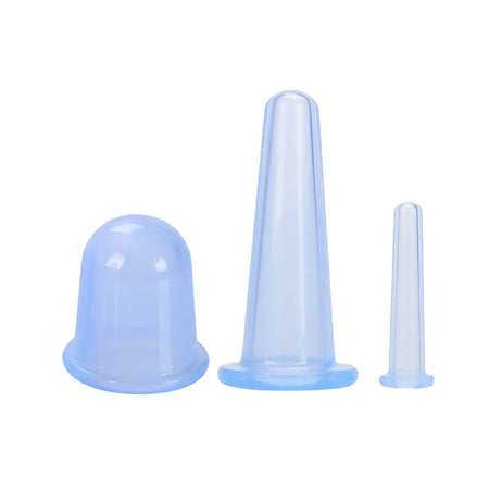 Silicone Facial Massage Cupping Set &ndash; Anti Cellulite 3pcs blue