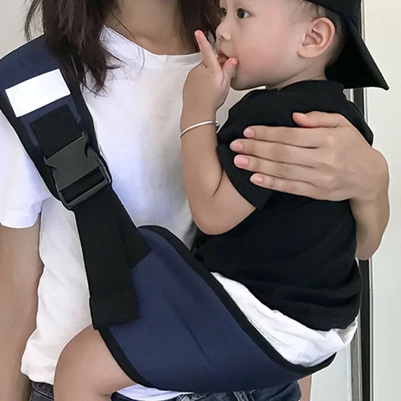 Multicolor Baby Carrier Waist Stool with 45&deg; Sling Hold | Infant Hip Seat Strap Navy