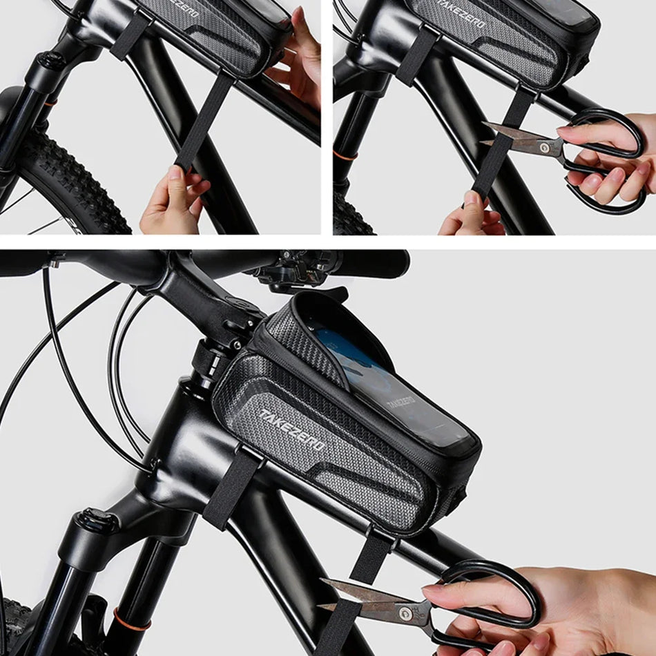 Hårdfør Cykeltaske Vandtæt Telefonholder Toprørstaske