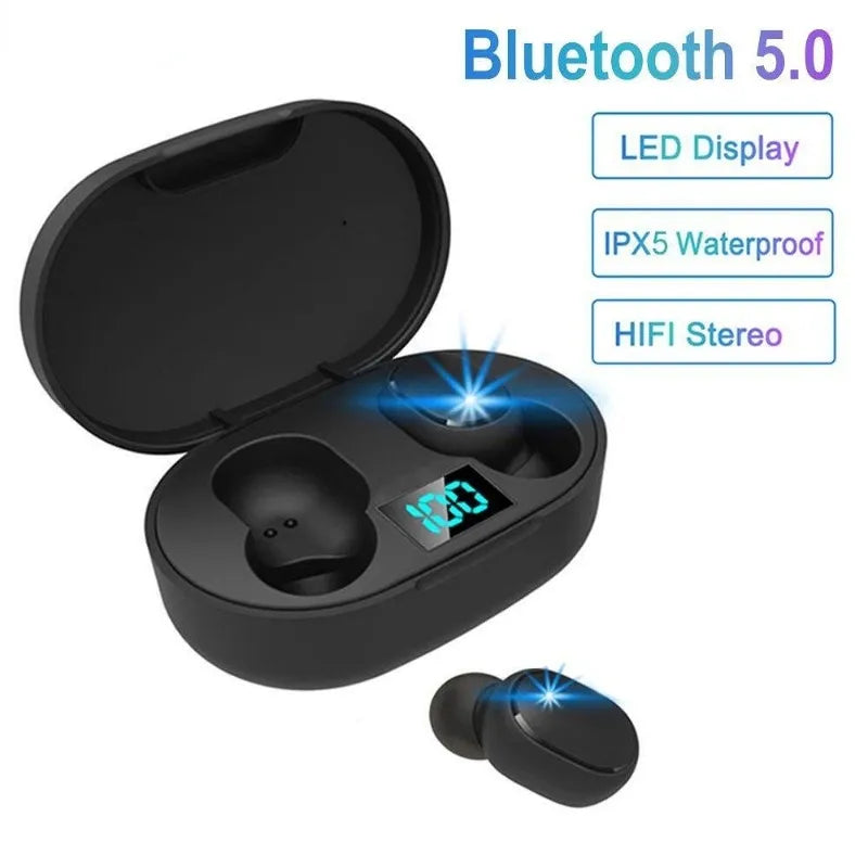 🟠 e6s tws fone bluetooth ακουστικά ασύρματα ακουστικά ακουστικά ακουστικά Bluetooth με ακουστικά μικροφώνου για Xiaomi Redmi